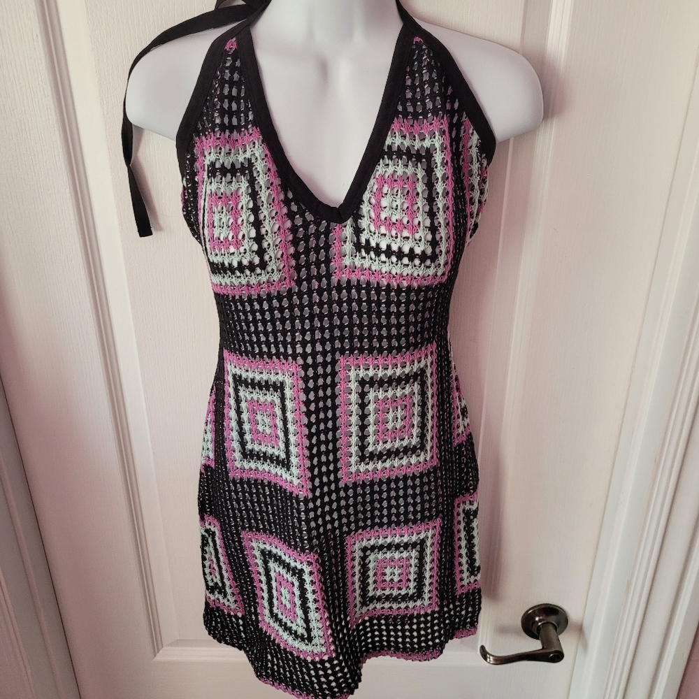 Asos Crochet Halter Mini CoverUp